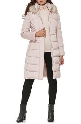 Kenneth Cole New York Memory Faux Fur Trim Hooded Puffer Coat at Nordstrom,