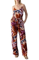 Sanctuary All Day Palm Print Belted Jumpsuit South at Nordstrom,