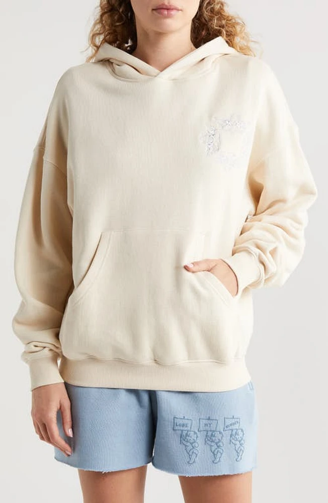 BOYS LIE Fully Restored Cotton Blend Hoodie Beige at Nordstrom,