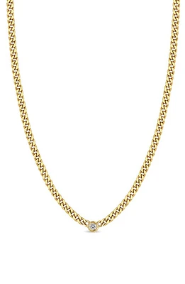 Zoë Chicco Diamond Pendant Necklace in Yellow Gold at Nordstrom, Size 16