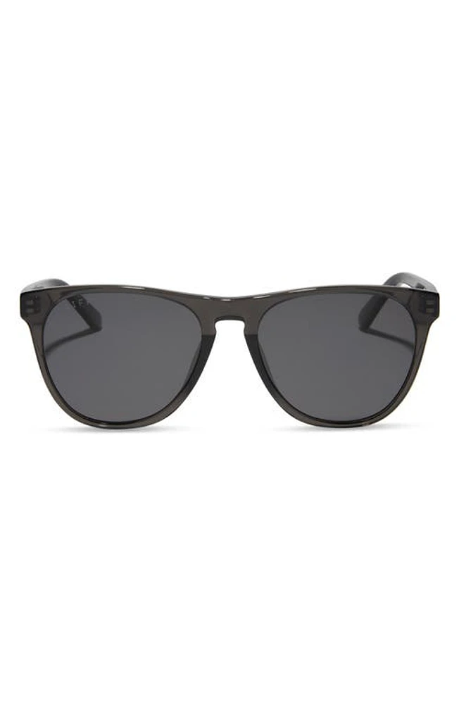 DIFF Darren 55mm Polarized Square Sunglasses in Black Smoke Crystal at Nordstrom