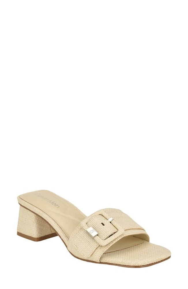 Calvin Klein Ariella Slide Sandal Light Natural Woven at Nordstrom,