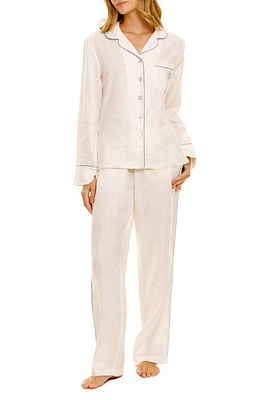 The Lazy Poet Emma Linen Pajamas White at Nordstrom,