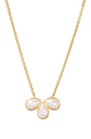 Brook and York Sandy Imitation Pearl Pendant Necklace in Gold at Nordstrom