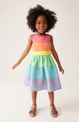 Little Bird Kids' Rainbow Pastel Party Dress Pink Multi at Nordstrom,