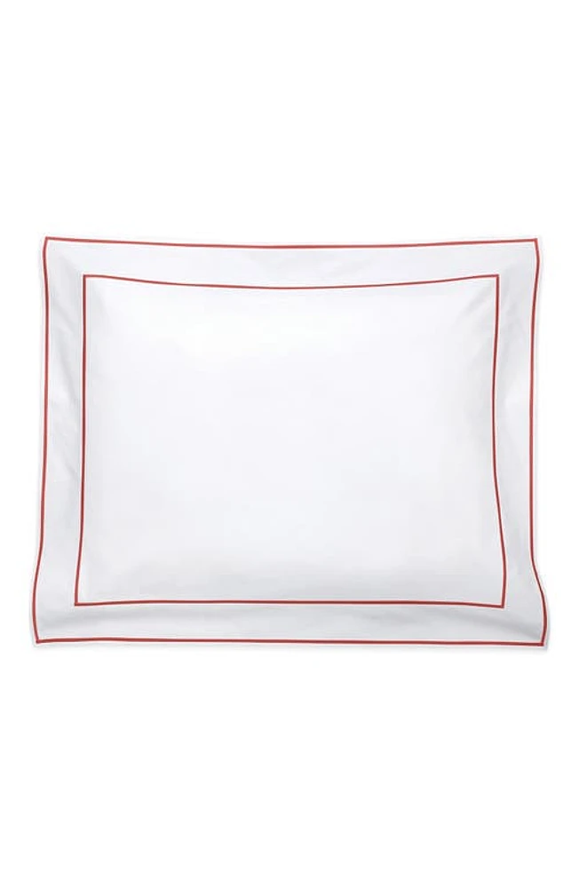 Matouk Ansonia Pillow Sham in White/Chinese Red at Nordstrom