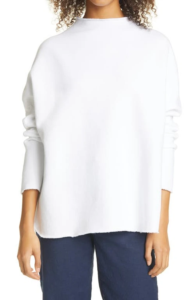 Frank & Eileen Effie Funnel Neck Sweatshirt White at Nordstrom,