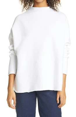 Frank & Eileen Effie Funnel Neck Sweatshirt White at Nordstrom,