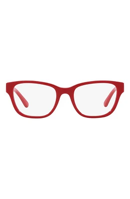 Tory Burch 50mm Rectangular Optical Glasses in Red at Nordstrom