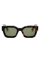 'Fendi Signature 50mm Rectangular Sunglasses in Red Havana /Green at Nordstrom