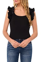 CeCe Ruffle Shoulder Rib Tank at Nordstrom,