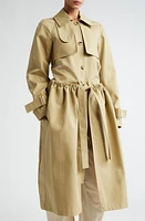 JW Anderson Ruched Waist Trench Coat in Beige at Nordstrom, Size 2 Us