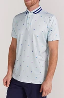 Redvanly Langham Print Stripe Collar Polo at Nordstrom,