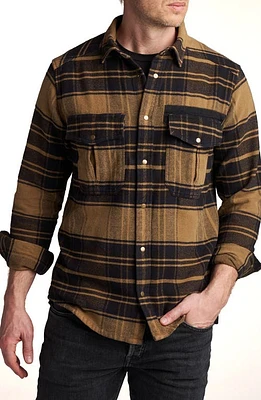 Rowan Axel Flannel Shirt Jacket Umber Plaid at Nordstrom,