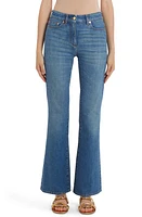 Valentino Garavani VLOGO Chain Detail Stretch Denim Bootcut Jeans 558-Medium Blue at Nordstrom,