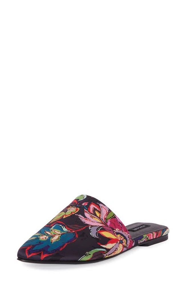 Natori Adore Floral Mule Black at Nordstrom,