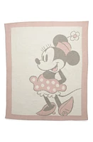 barefoot dreams Cozychic Disney Mickey/Minnie Mouse Blanket in Dusty Rose Multi at Nordstrom