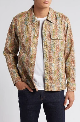 Corridor Paisley Jacquard Military Jacket Beige Multi at Nordstrom,