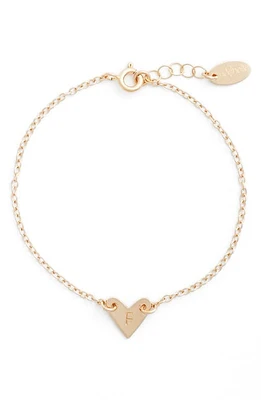 Nashelle Initial Heart Bracelet in Gold-F at Nordstrom