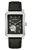 BULOVA Sutton Automatic Leather Strap Watch