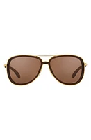 Oakley Split Time 58mm Prizm Polarized Pilot Sunglasses in Brown at Nordstrom