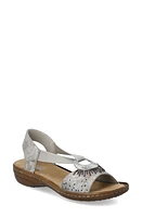 Rieker Regina 80 Sandal Rose-Metallic Silver at Nordstrom,