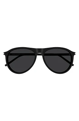 Saint Laurent 54mm Navigator Sunglasses in Black at Nordstrom