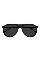 Saint Laurent 54mm Navigator Sunglasses in Black at Nordstrom