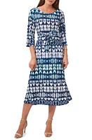 Chaus Belted Midi Dress in Denim at Nordstrom, Size Medium