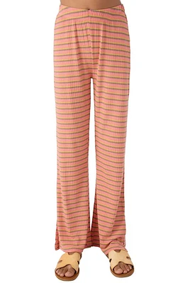 O'Neill Kids' Hatty Stripe Rib Knit Pants Burnt Coral at