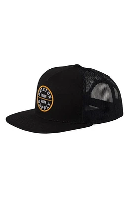 Brixton Oath MP Snapback Trucker Hat in Black/Black at Nordstrom