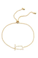 Sterling Forever Zodiac Bracelet in Gold Gemini at Nordstrom