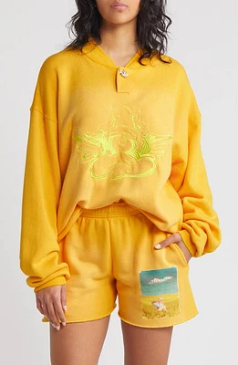 BOYS LIE Fool's Gold Embroidered Graphic Sweatshirt Yellow at Nordstrom,