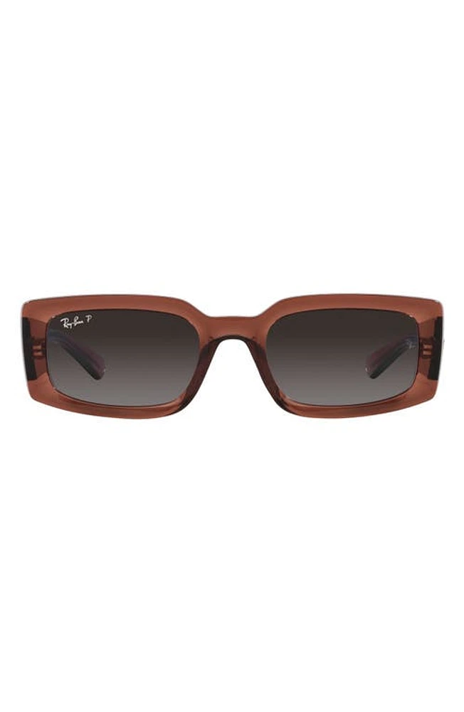 Ray-Ban Warren 54mm Gradient Polarized Rectangular Sunglasses in Brown/Grey at Nordstrom