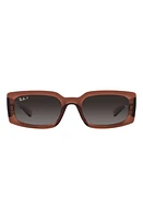 Ray-Ban Warren 54mm Gradient Polarized Rectangular Sunglasses in Brown/Grey at Nordstrom