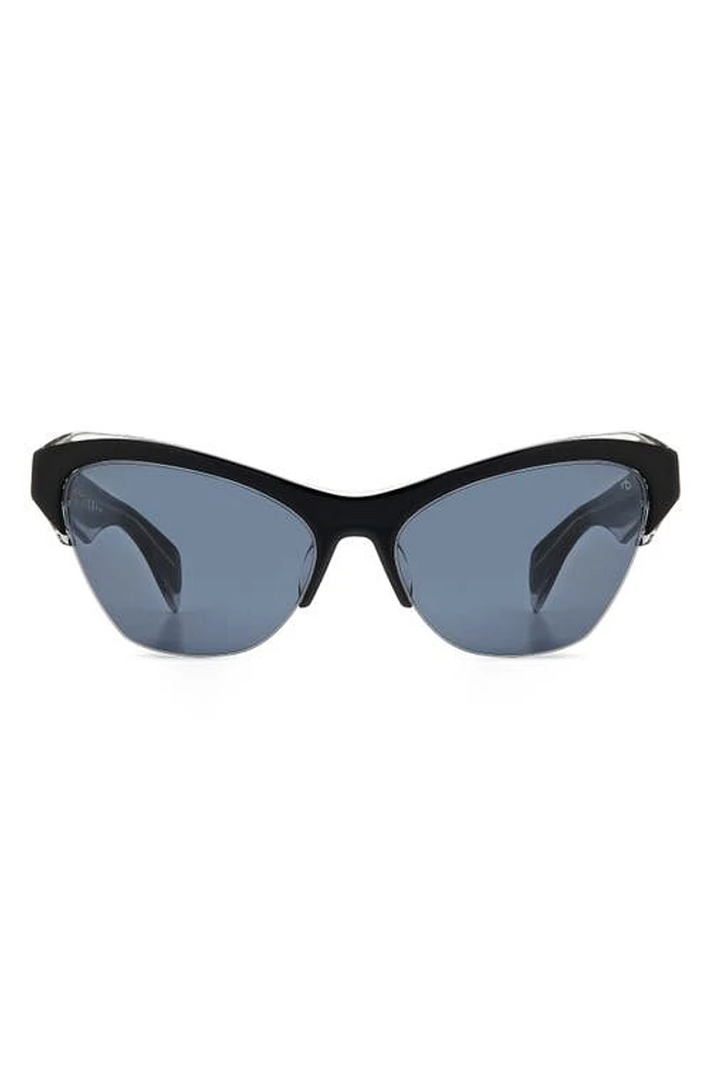 rag & bone 61mm Cat Eye Sunglasses in Black Grey/Grey at Nordstrom