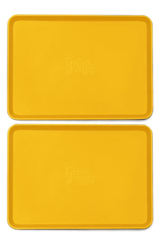 Great Jones Little Sheet Nonstick Quarter Sheet Pan Duo in Mustard at Nordstrom