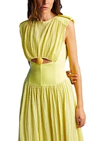 Nocturne Seashell Acssesorized Cut-Out Dress in Yellow at Nordstrom