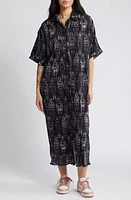 Dressed Lala Astronaut Plissé Shirt Dress at Nordstrom,