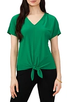 Chaus V-Neck Tie Front Top at Nordstrom,