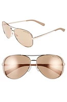 Michael Kors Collection 59mm Aviator Sunglasses in Rose Gold/Gold Flash at Nordstrom