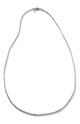 John Hardy Men's Classic Box Chain Necklace in Silver at Nordstrom, Size 22