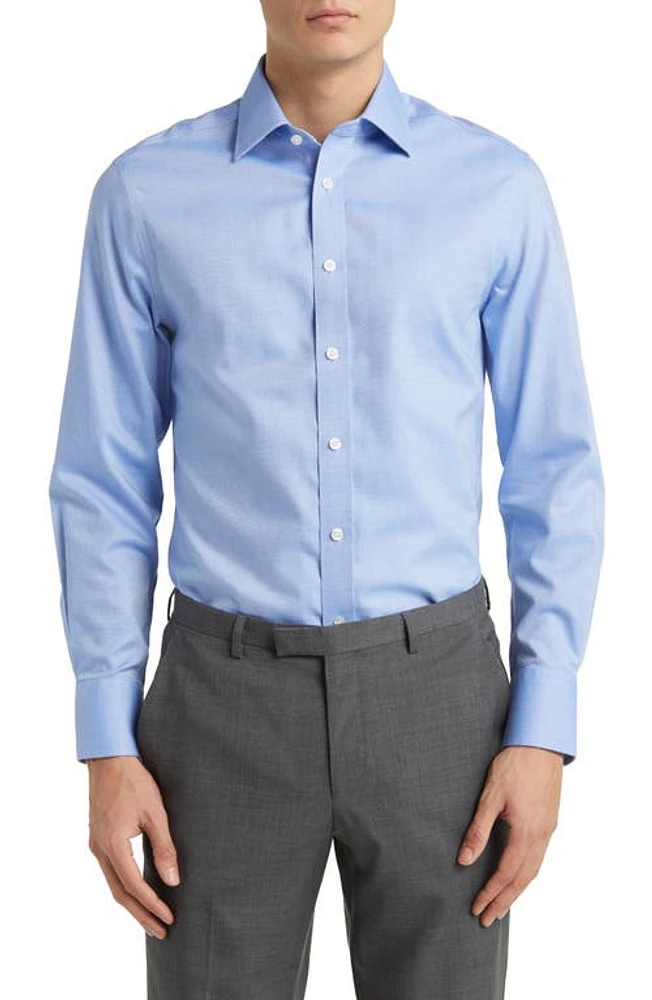 Charles Tyrwhitt Slim Fit Non-Iron Solid Royal Oxford Dress Shirt at Nordstrom,