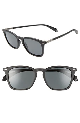 Polaroid 52mm Polarized Sunglasses in Matte Black/Grey Polar at Nordstrom