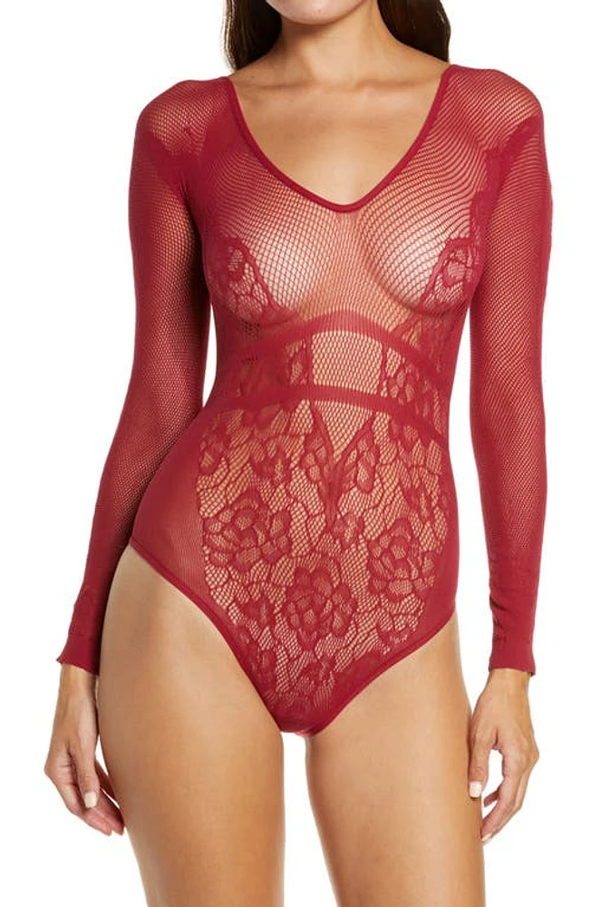 Hauty Lingerie Mas Vino Teddy in Burgundy at Nordstrom