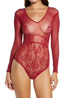 Hauty Lingerie Mas Vino Teddy in Burgundy at Nordstrom