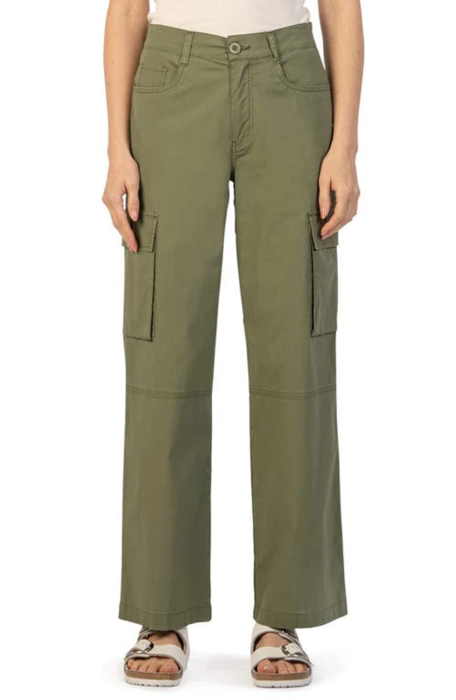 KUT from the Kloth Wide Leg Cargo Pants Olive at Nordstrom,