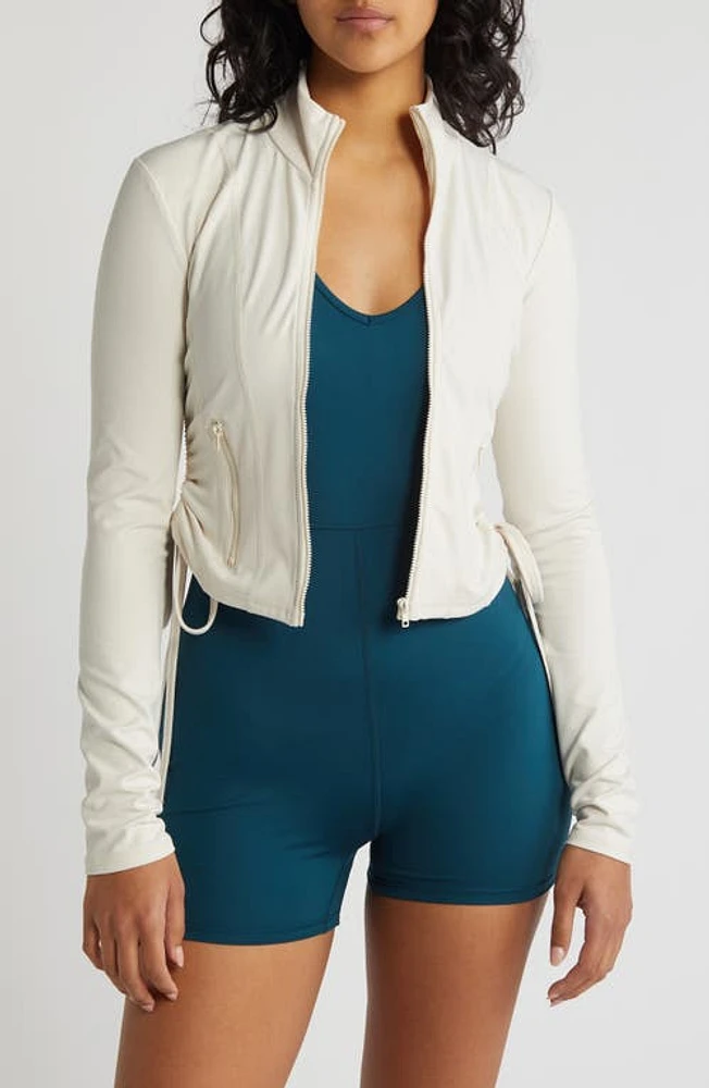 PacSun Cinched Free Form Jacket White Sand at Nordstrom,