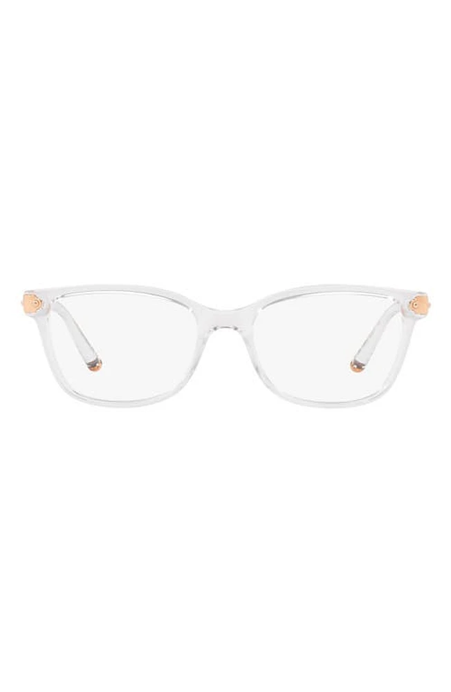 Dolce & Gabbana 53mm Butterfly Optical Glasses in Crystal at Nordstrom