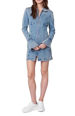 BLANKNYC Long Sleeve Organic Cotton Denim Zip-Up Minidress in Smooth Talker at Nordstrom, Size Small